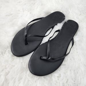 JUSTFAB Layla Flat Thong Sandal. Black. Size 10. New.